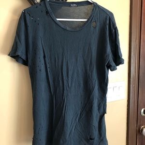 Brandy Melville Dark Green Distressed T Shirt